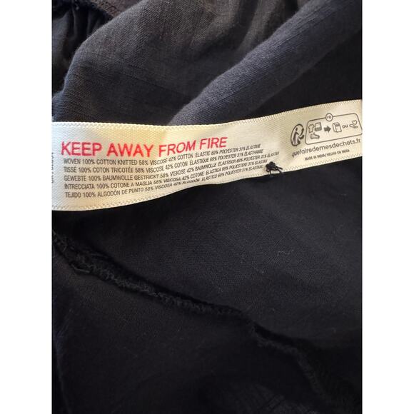 Daily Practice by Anthropologie Prix Black Smocked Cotton Mini Dress Small - Picture 8 of 9